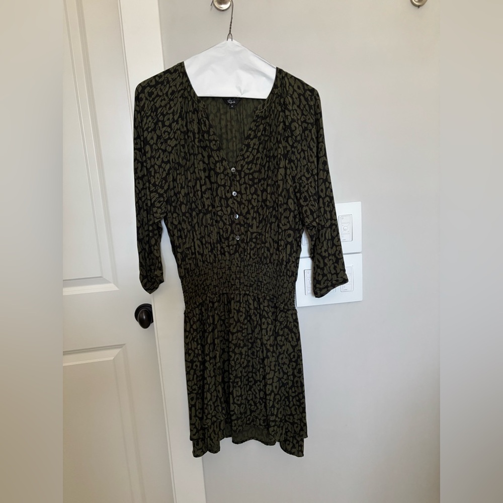 Rails Black Square Neck 3/4 Sleeve Dress